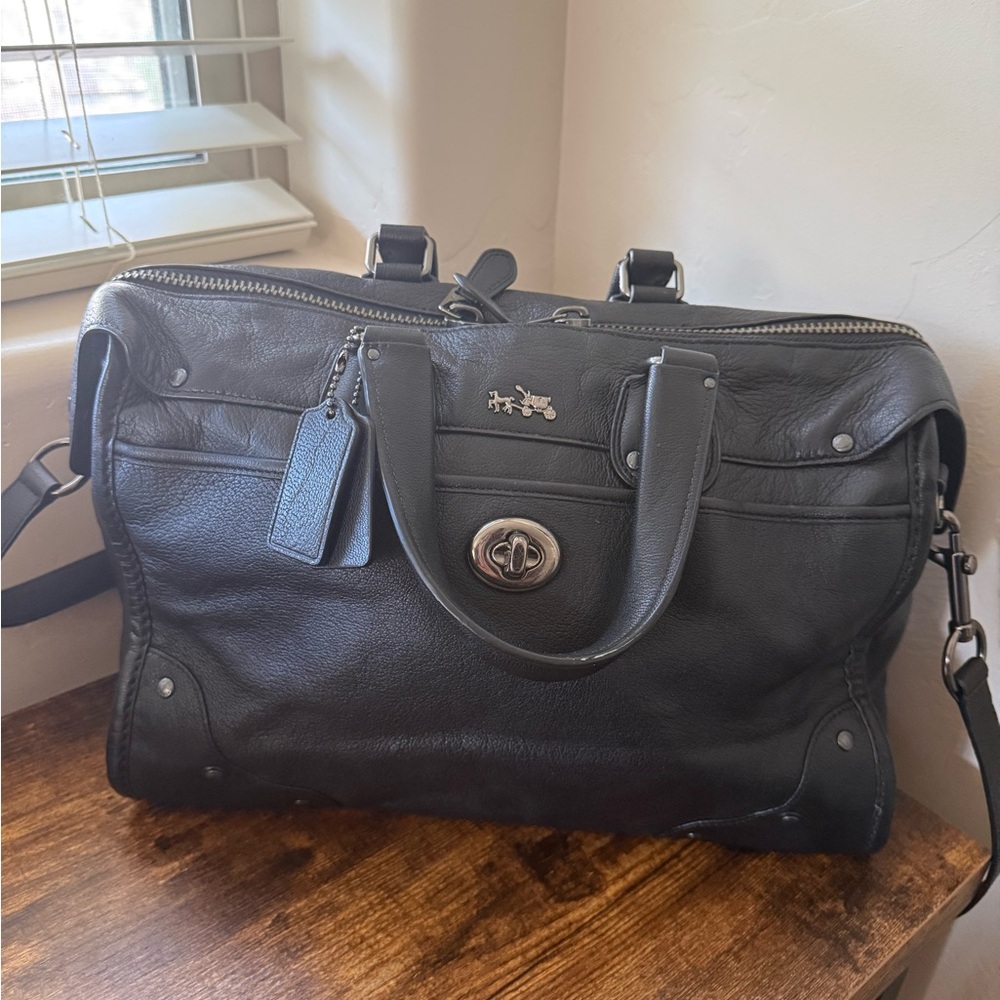 Coach Black Leather Satchel/Ryder